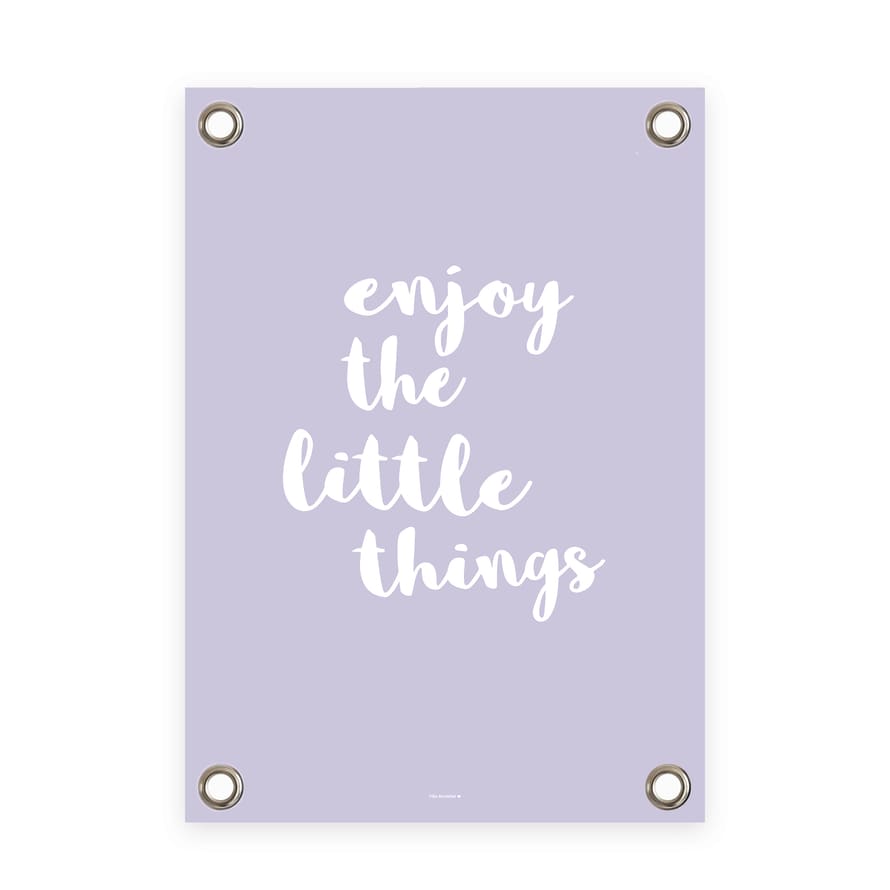 Villa Madelief 70 x 100cm Purple White Enjoy The Little Things Garden Poster