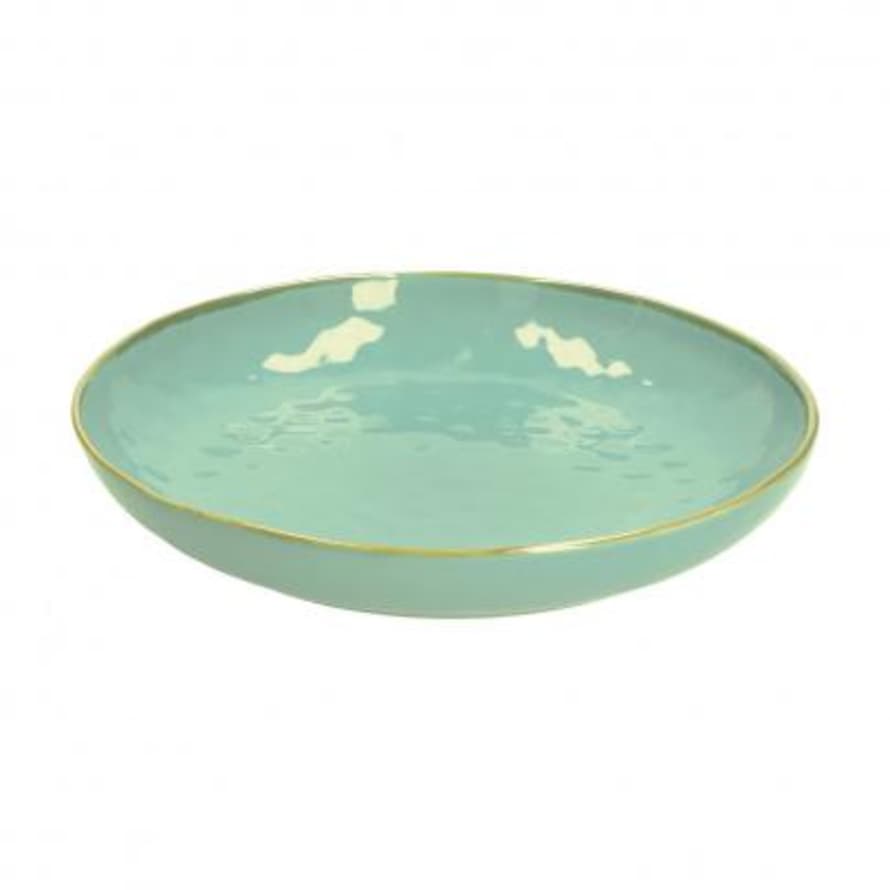 Rose & Tulipani - Concerto Shallow Bowl 30cms - Tiffany Green