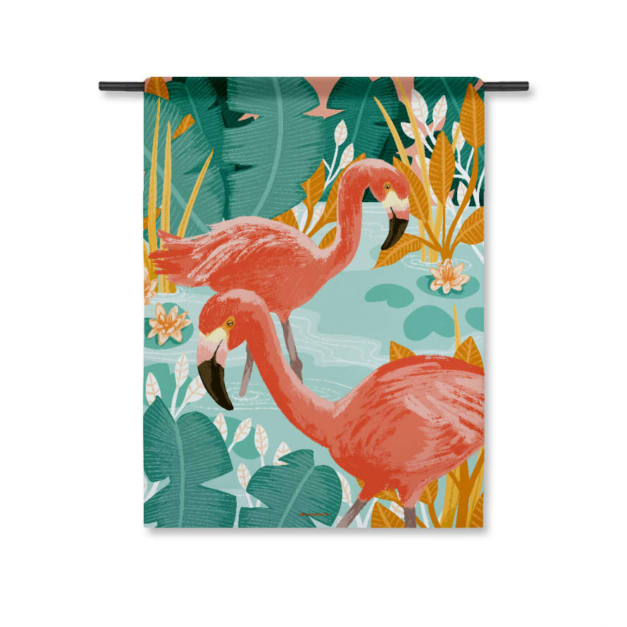 Villa Madelief 210 x 280cm Wandkleed Flamingo