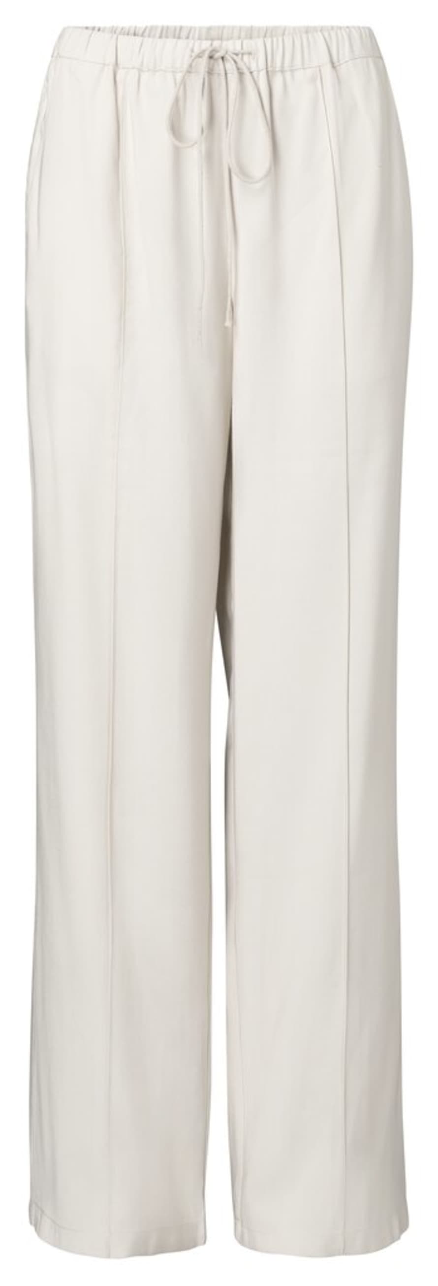 Yaya Relaxed Fit Wide Leg Trousers - Pebble 