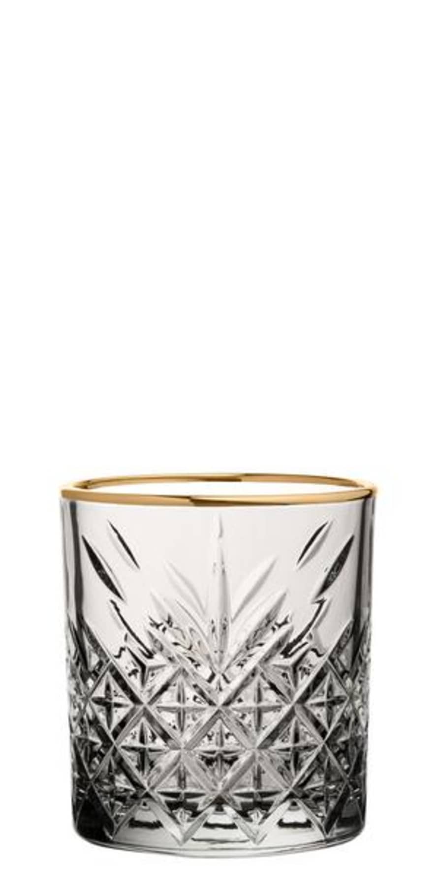 The Forest & Co. Classic Cut Glass Gold Rimmed Tumbler