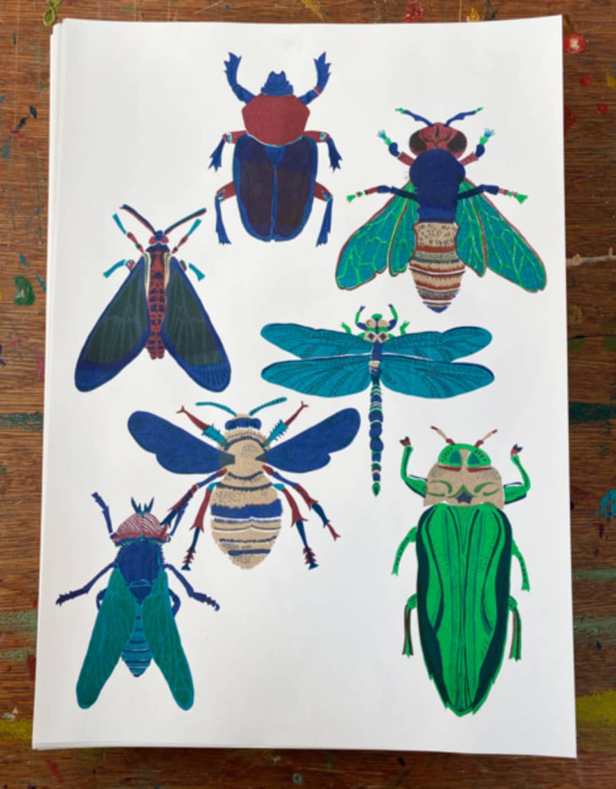 East End Press Insect Risograph Print