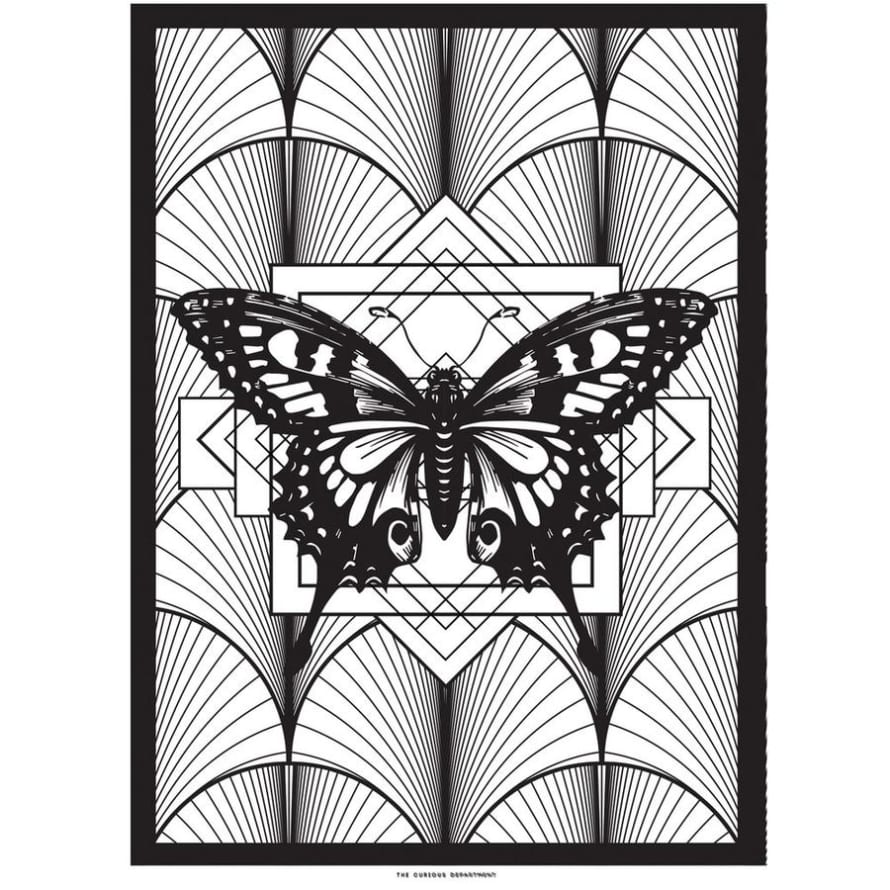 The Curious Department Art Deco Butterfly Print