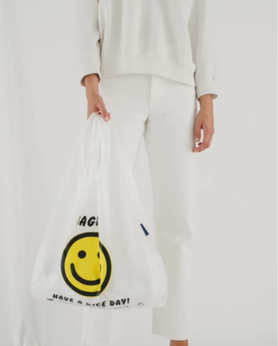 Baggu Standard Reusable Bag Wiederverwendbare Einkaufstasche Aus Nylon Thank You Happy