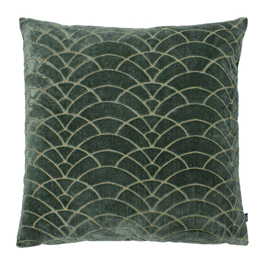 Victoria & Co. Art Deco Fern Green Cushion