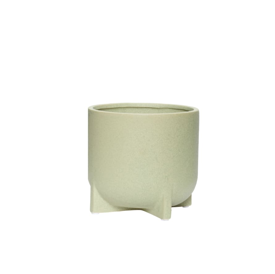 Hubsch Mint Ceramic Pot with Legs in Small