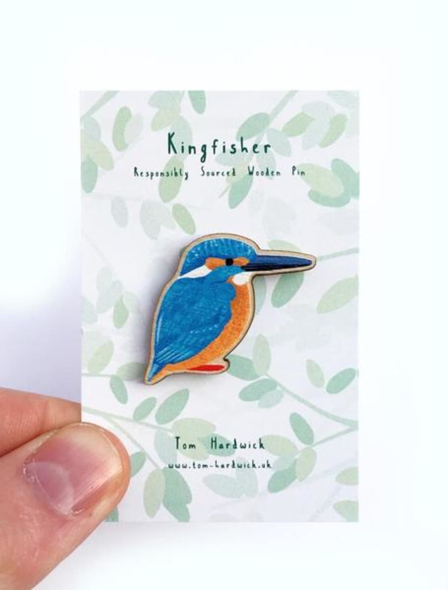 Tom Hardwick Kingfisher Wooden Pin