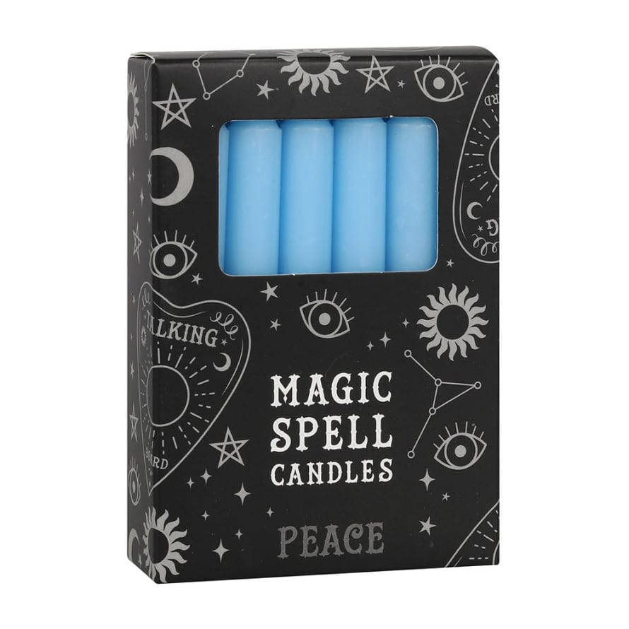&Quirky Pack Of 12 Peace Spell Candles