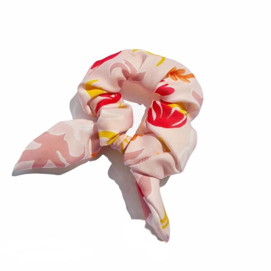 Anna Spurling Pink Silk Scrunchie With Bow Darling