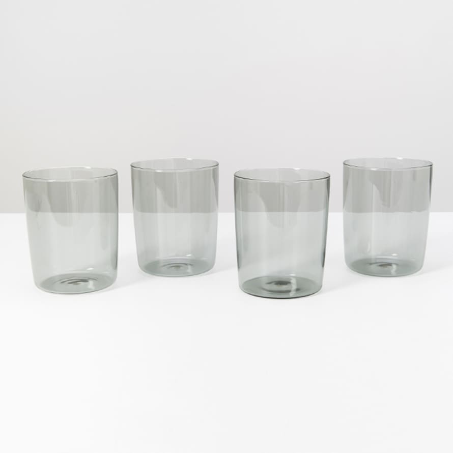 Maison Balzac Set of Four Large Drinking Glasses - Smoke