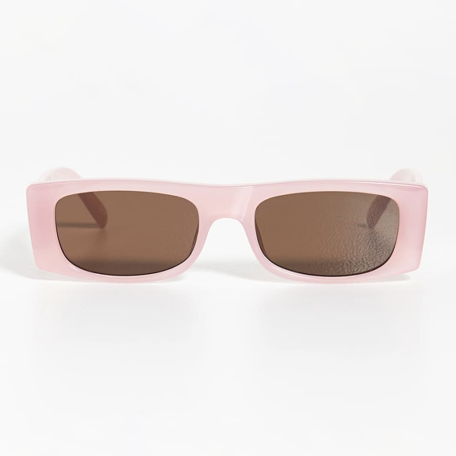 Le Specs Recovery Rectangular Recycled Sunglasses - Pink