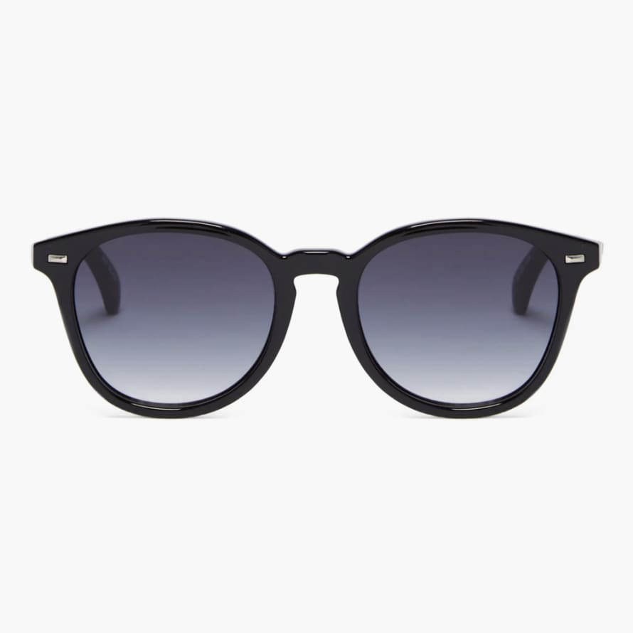 Le Specs Bandwagon Round Sunglasses - Black Smoke