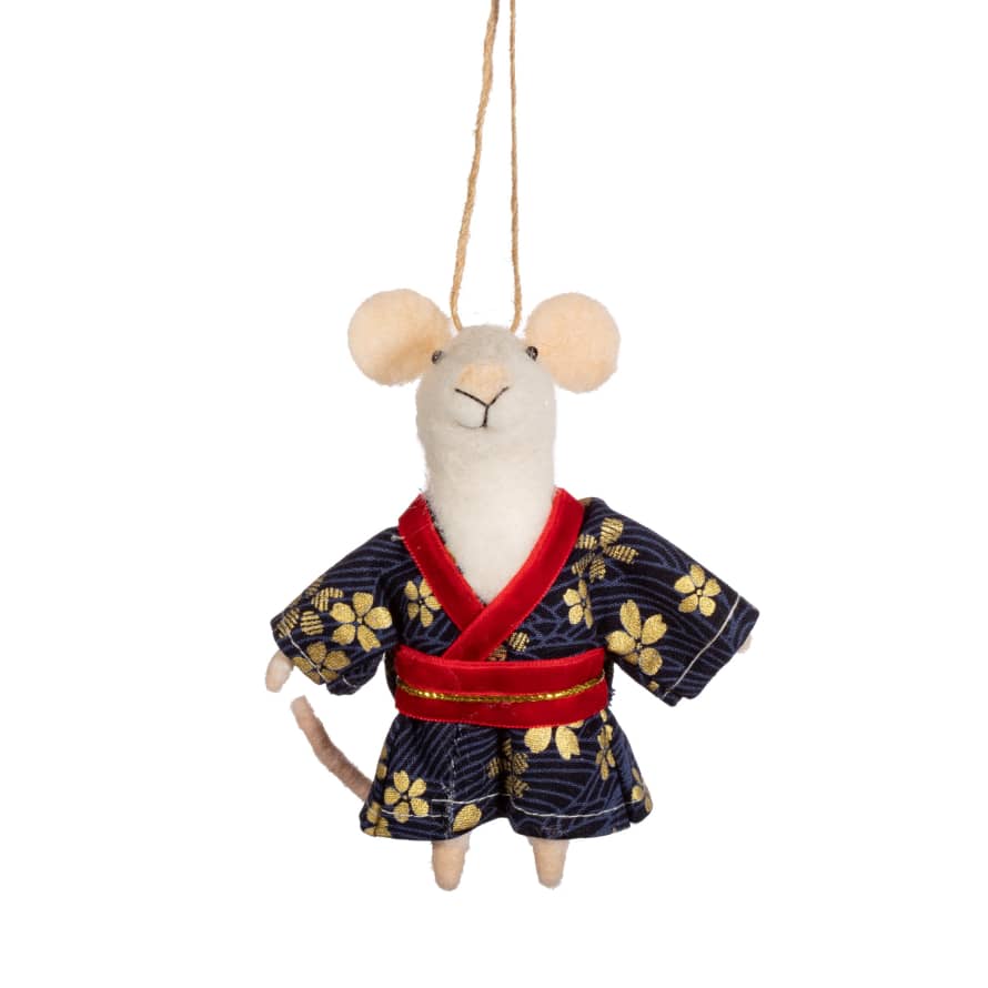 Sass & Belle  Kimono Mouse Felt Decoration