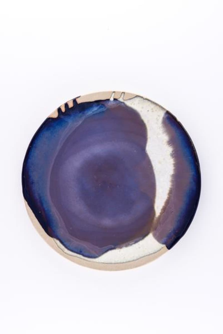 Lola Moreau 6 Deep Dish 26 cm White Sandstone Blue Black