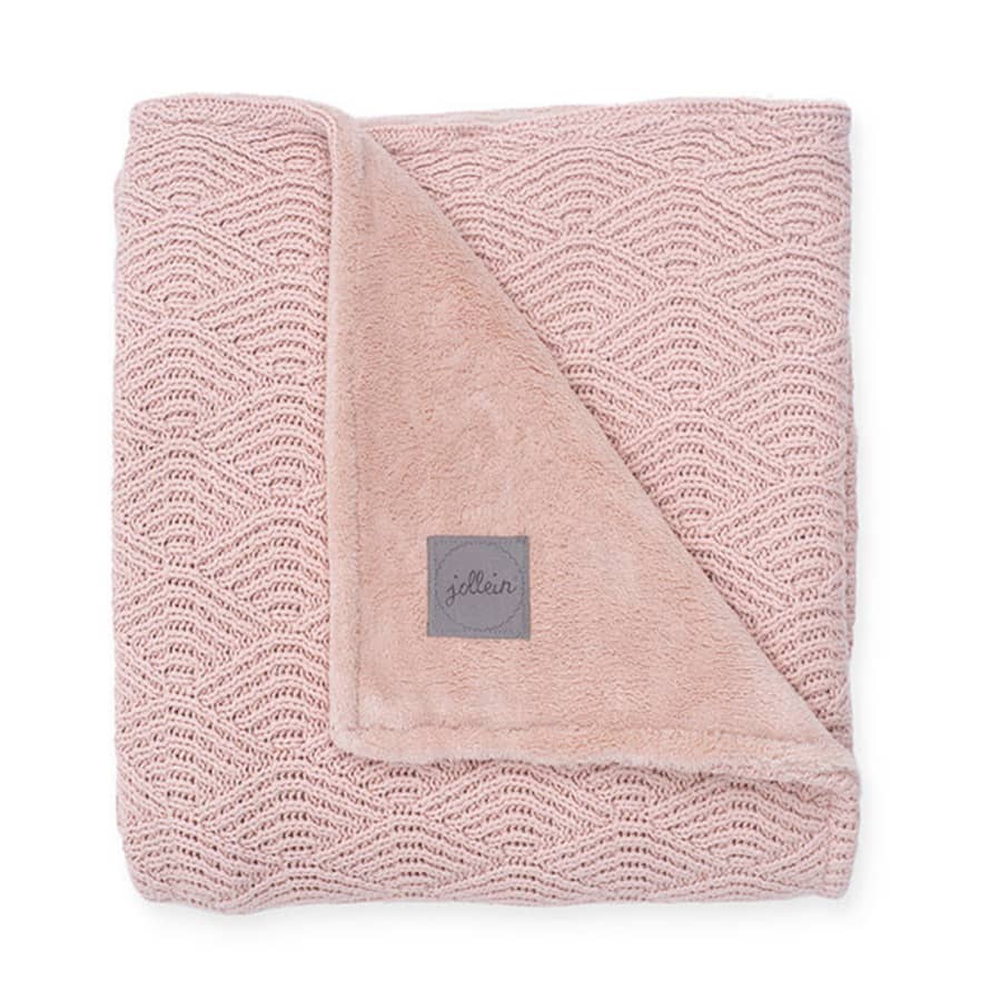 Jollein 75 x 100cm Pink Fleece Crib Blanket