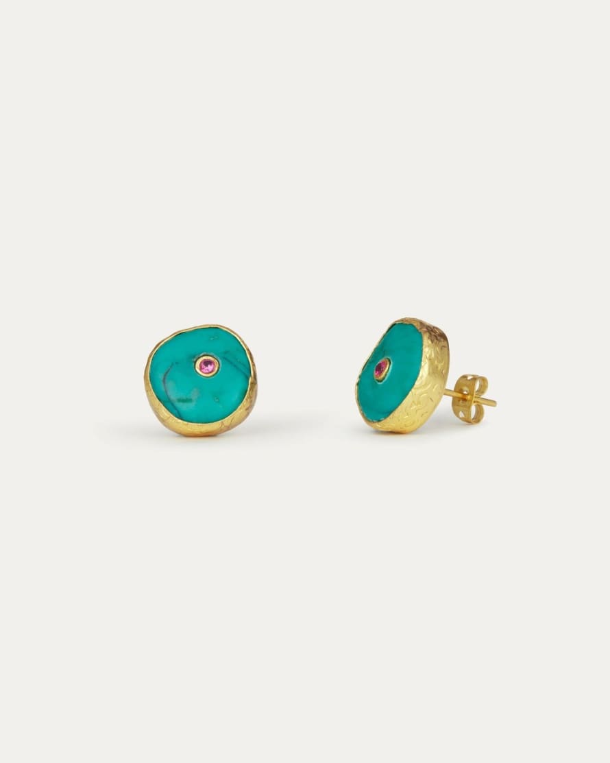 Ottoman Hands Amalfi Turquoise Stud Earrings