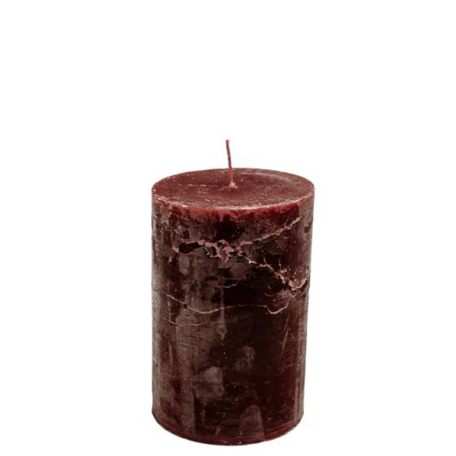 Brandedby 10 x 15cm Wine Red Pillar Candle