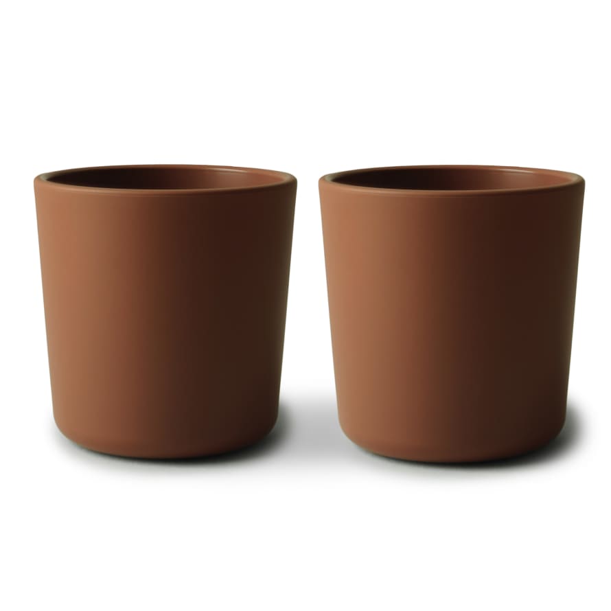 Mushie Set of 2 Caramel Brown Cups
