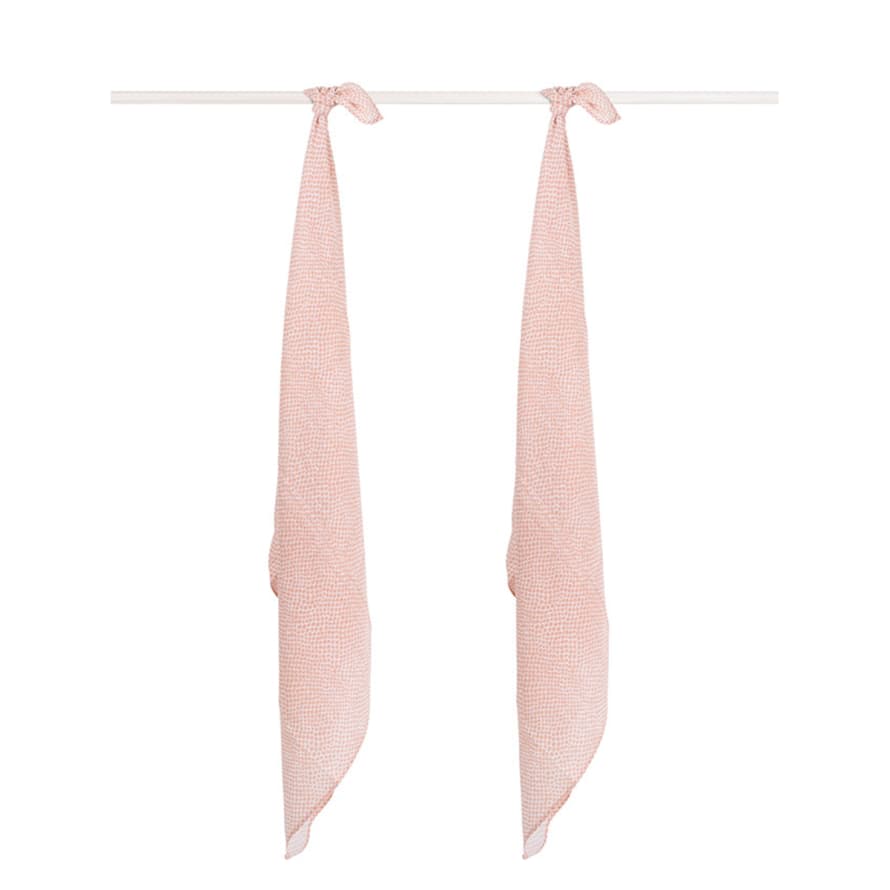 Jollein Set of 2 Large Pale Pink Snake Hydrophilic Cloths