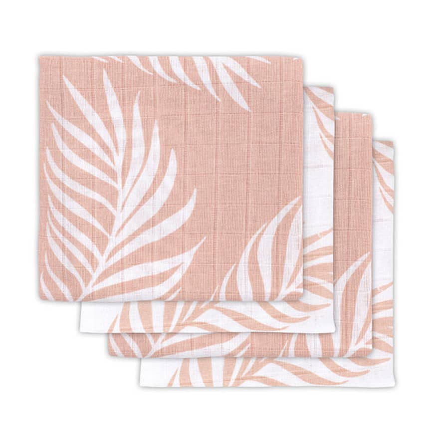 Jollein Set of 4 Small Pale Pink Hydrophilic Multi Cloths