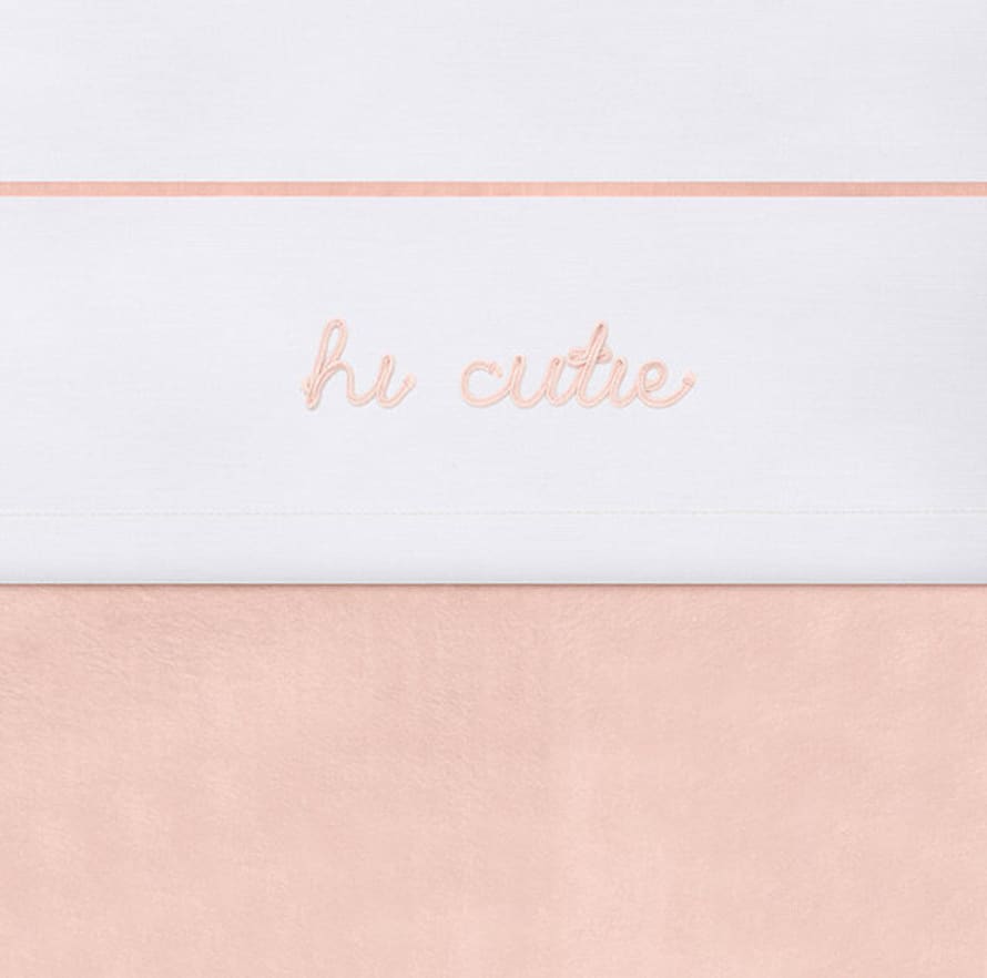 Jollein 75 X 100cm Pink Hi Cutie Crib Sheet
