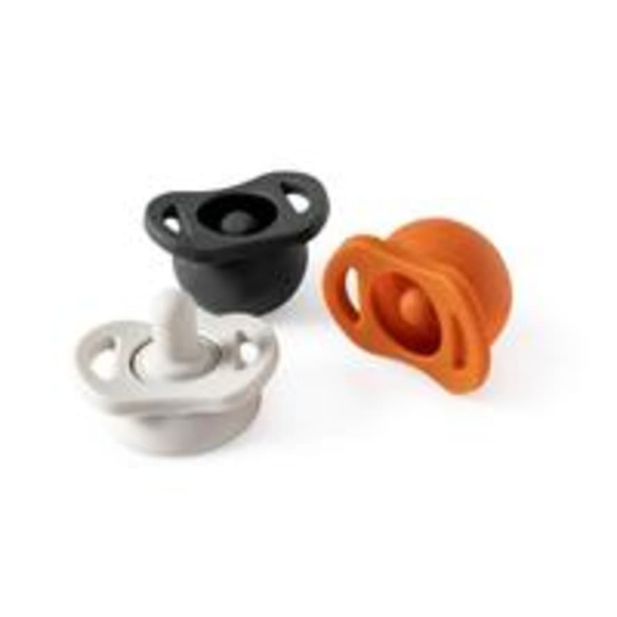 Doddle and Co Pop & Go Pacifier Dummy in Spice, Cream & Coal Set of 3