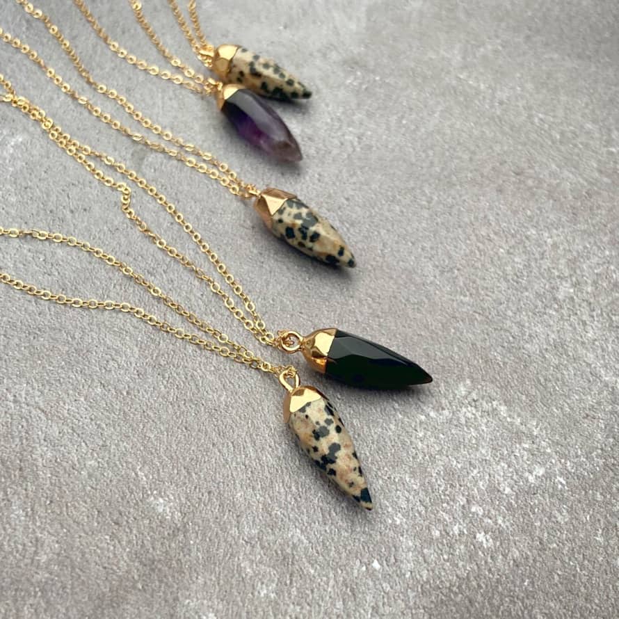 Mara Studio Semi-Precious Stone Spike Necklace