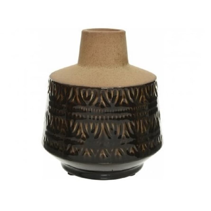 Sand Coated Structured Vase