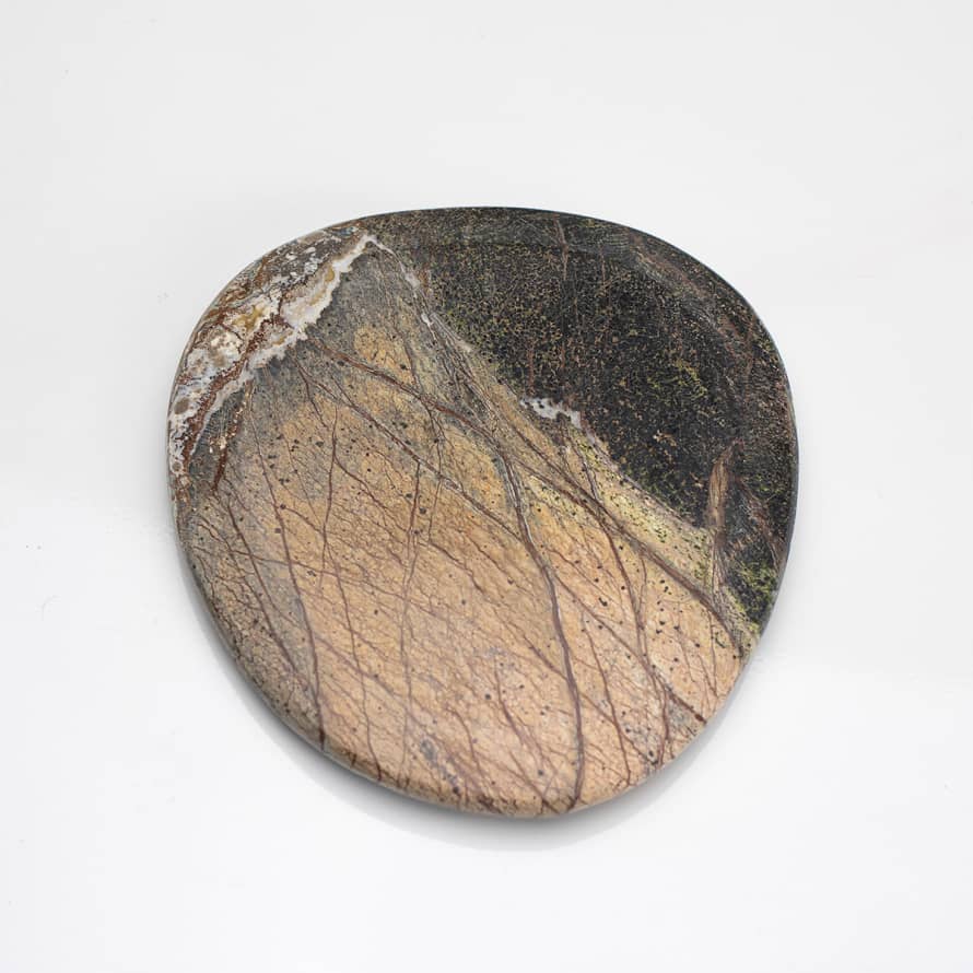 Dekocandle Small Brown Marble Plate