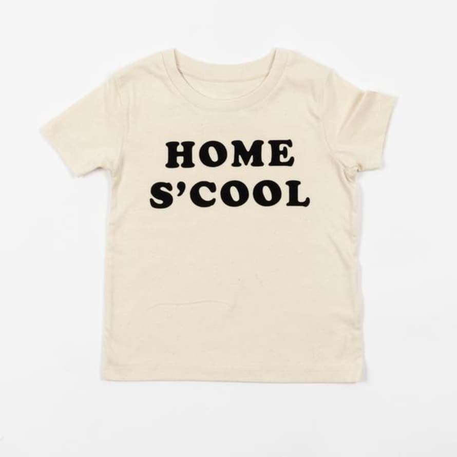 ANNUAL STORE Home Scool T Shirt Oat Liquorice