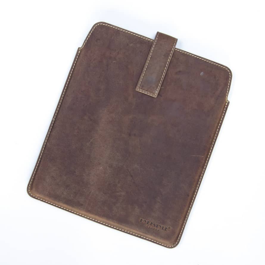 Hydestyle Distressed Brown Leather Ipad Case