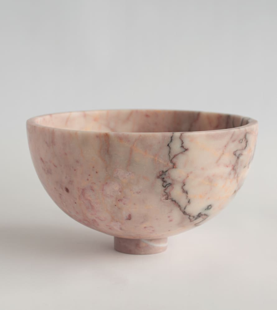 Kiwano Concept Pink Marble Fruit Bowl