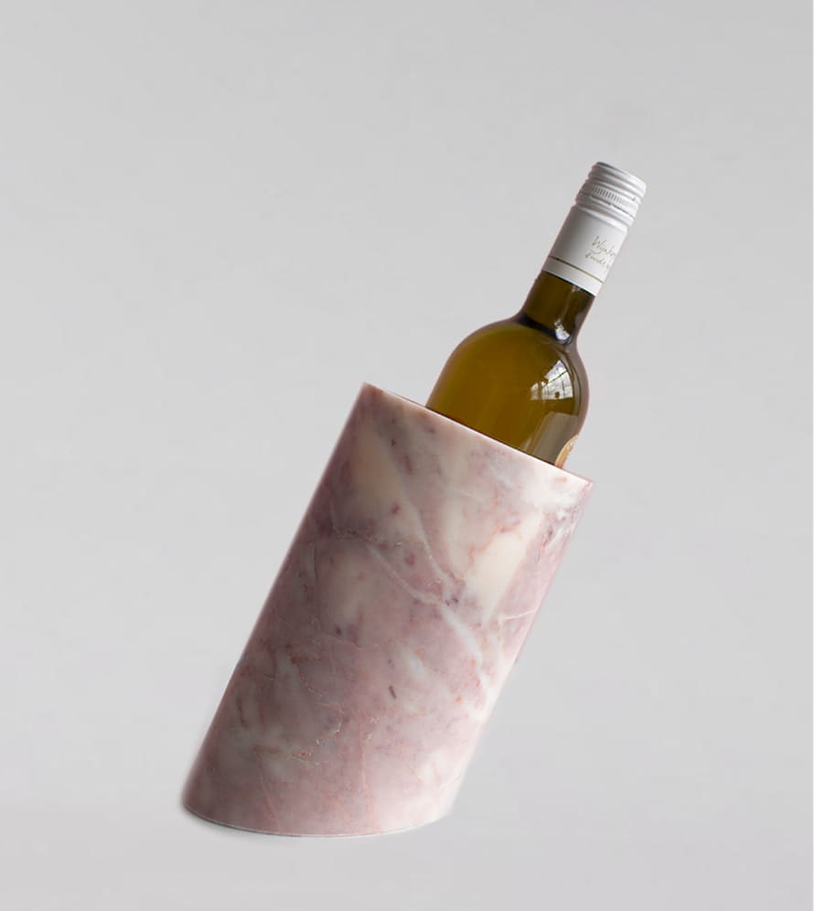 Kiwano Concept Pink Marble Angled Wine Cooler