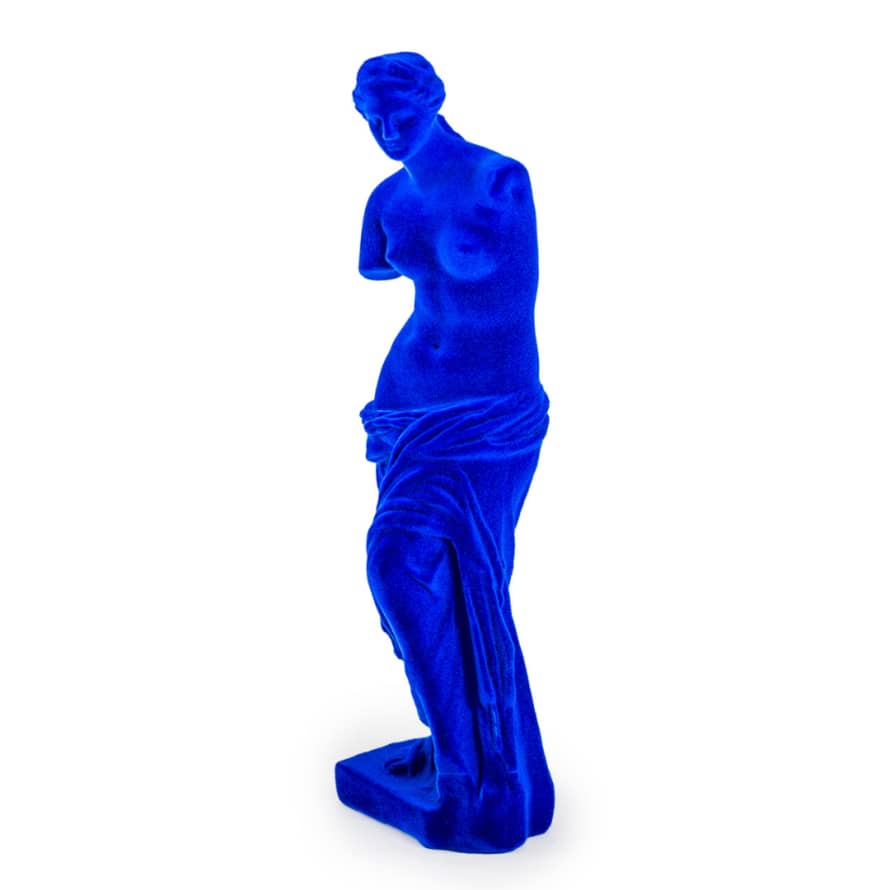 &Quirky Cobalt Blue Flock Venus De Milo Figure
