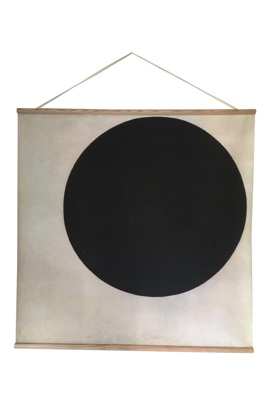 Window Dressing The Soul Black Circle Wall Hanging Canvas