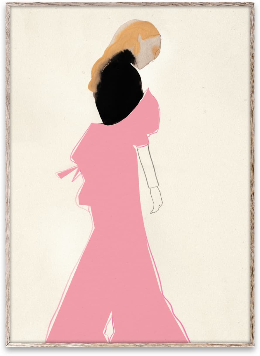 Amelie Hegardt Pink Dress Art Print 50 x 70cm