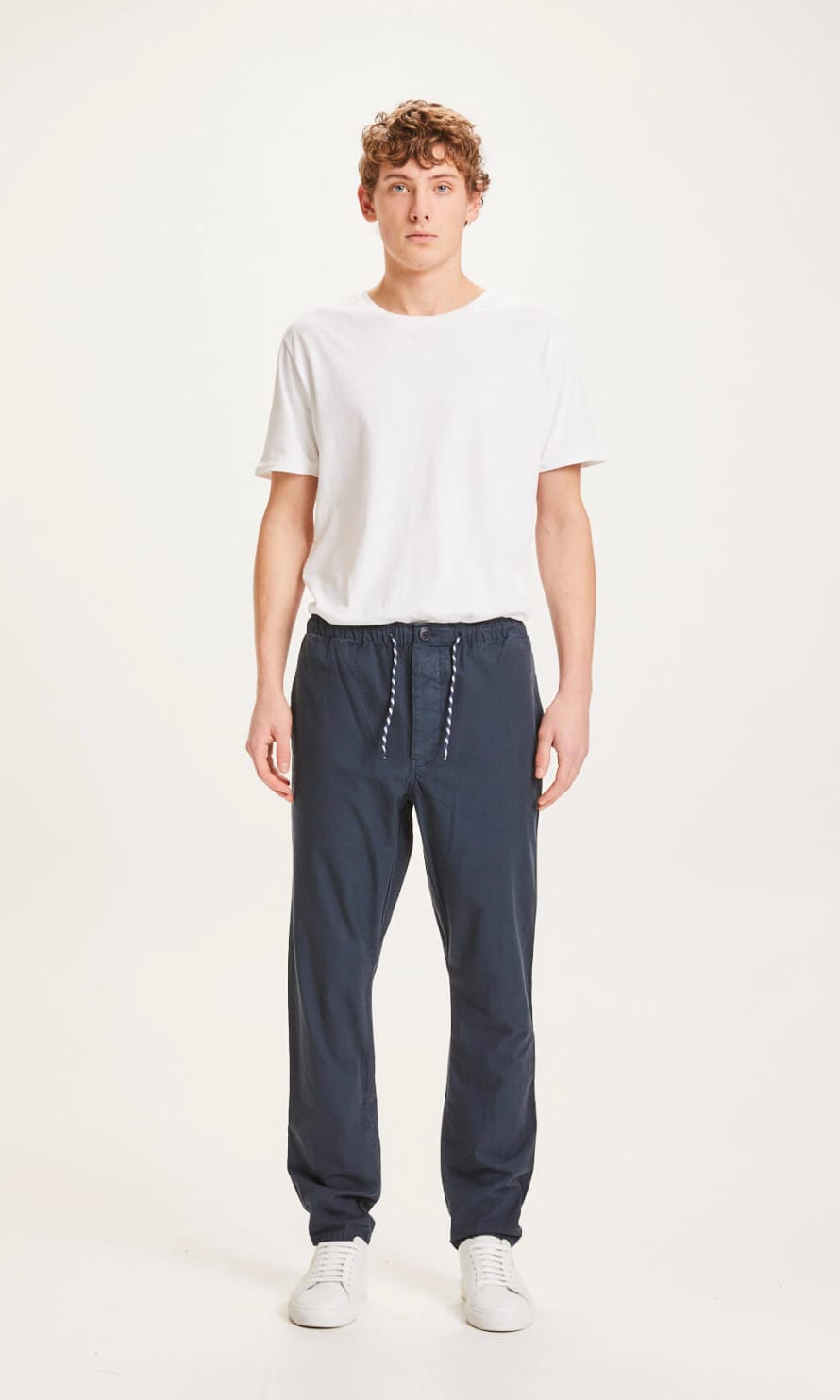 Knowledge Cotton Apparel  Fig Loose Rib-Stop Pant - Total Eclipse