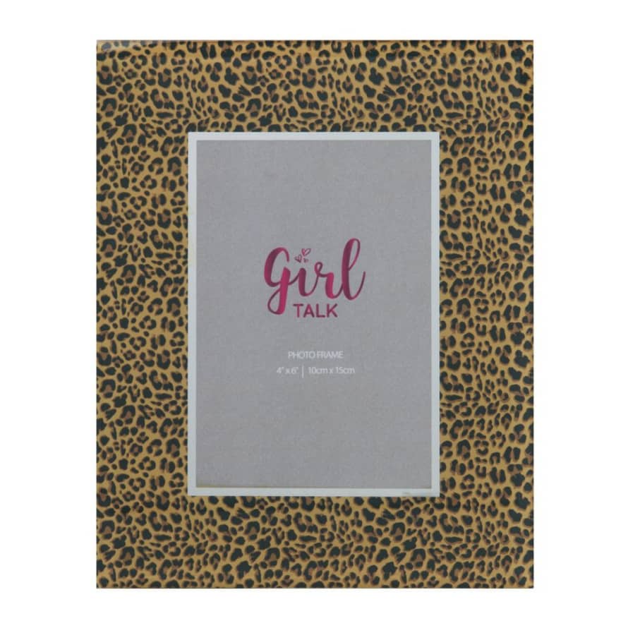 &Quirky Leopard Print Glass Photo Frame