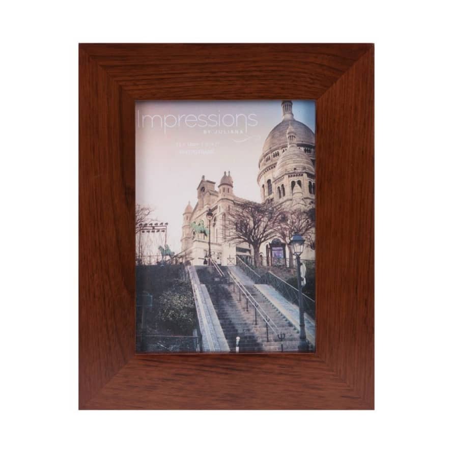 &Quirky Flat Edge Rosewood Finish Photo Frame 5 x 7"