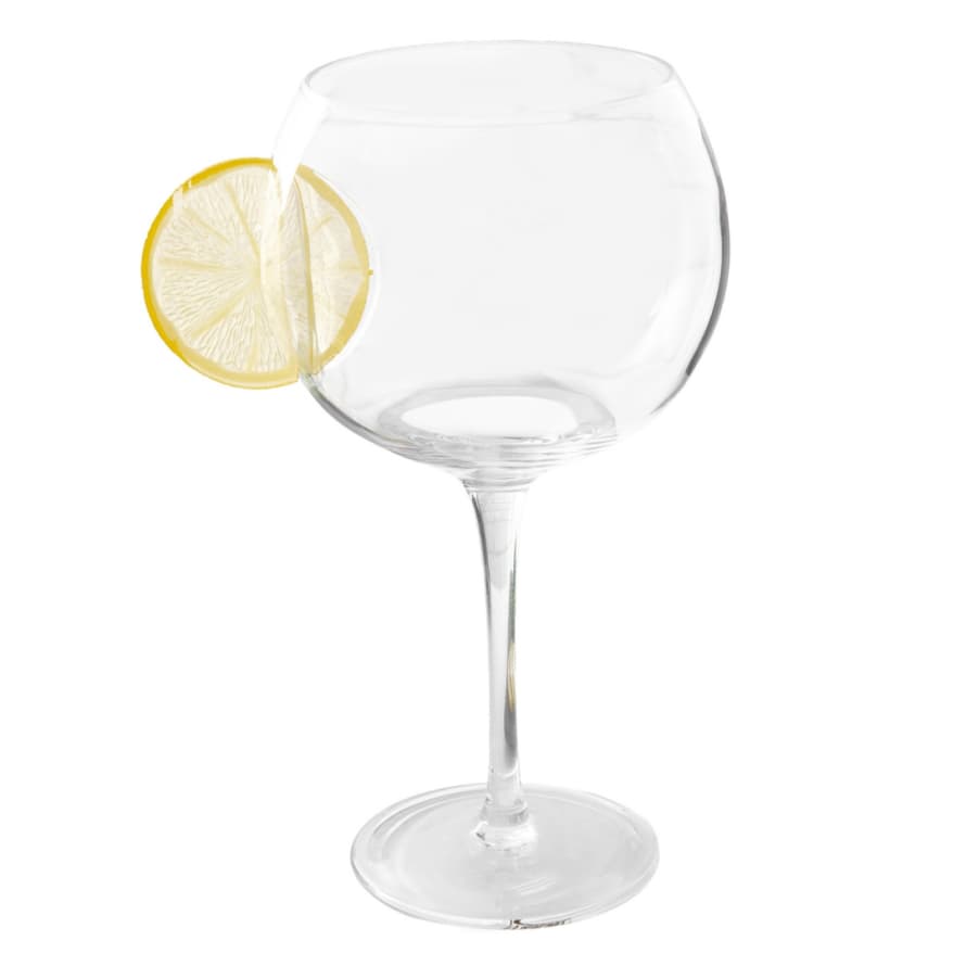 &Quirky Ice & Slice Balloon Copa Glass With Lemon Slice