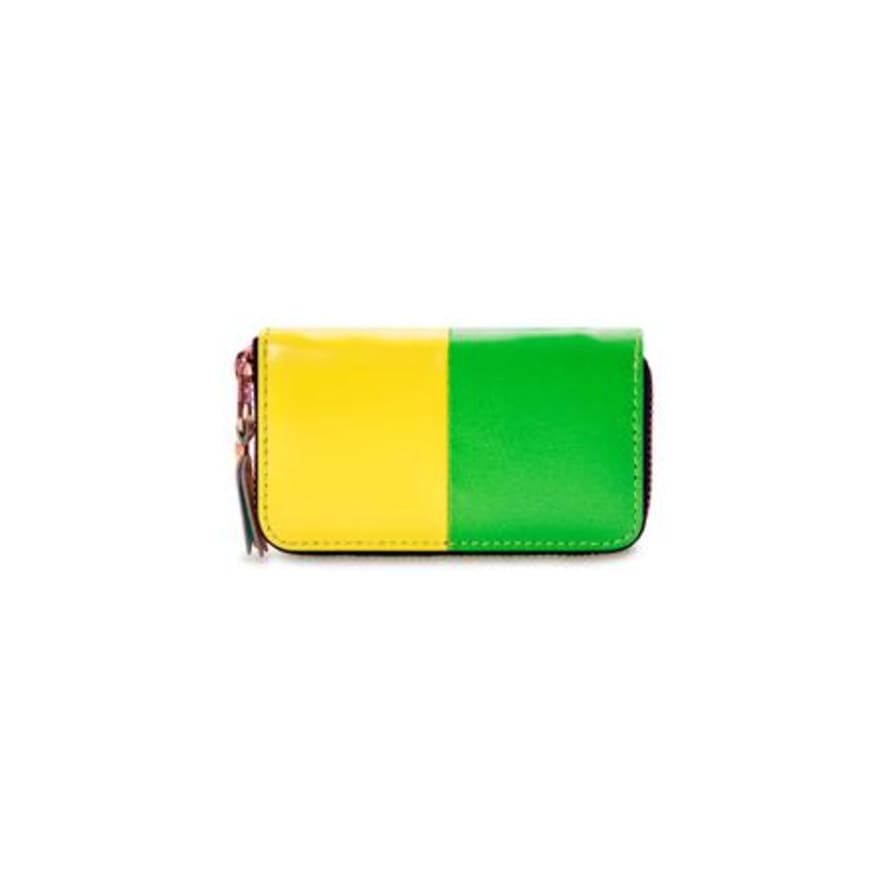Comme Des Garcons CDG Wallet Fluo Squares Green/Yellow (SA410XFS)