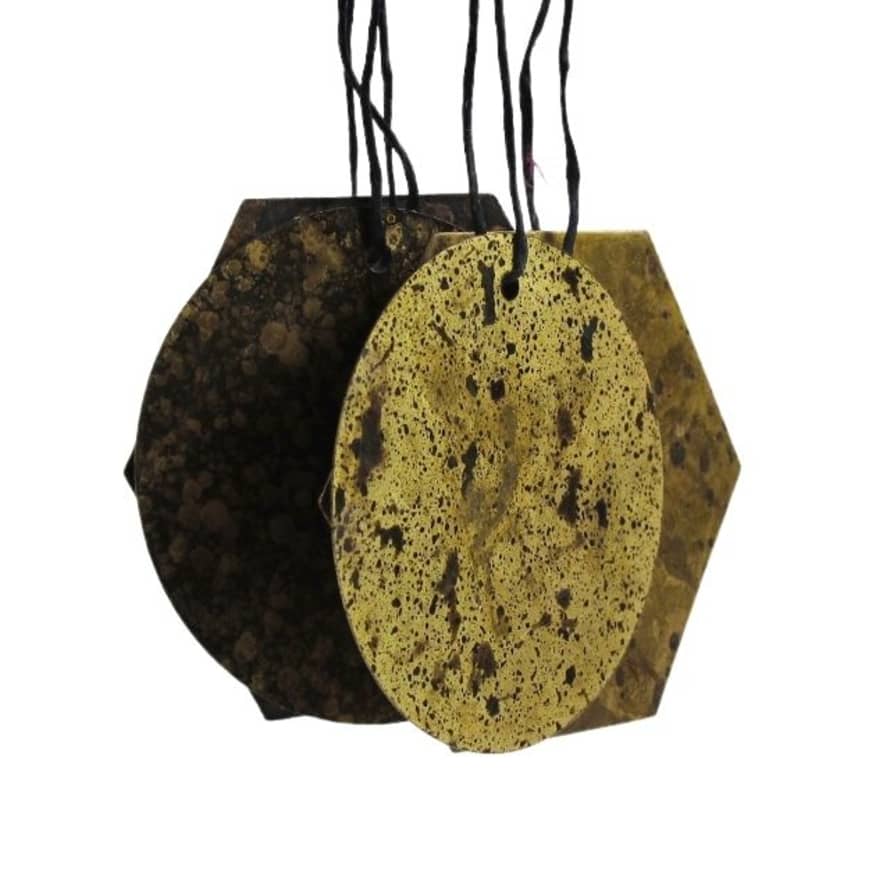 Ferm Living  Set Of 4 Patinated Brass Decorations  