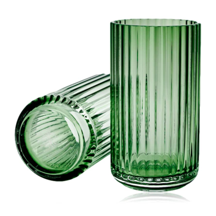 Lyngby Porcelaen Mouth Blown Glass Vase Copenhagen Green 31cm