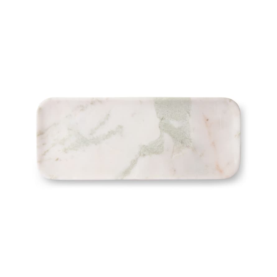 HK Living White/Green/Pink Marble Tray