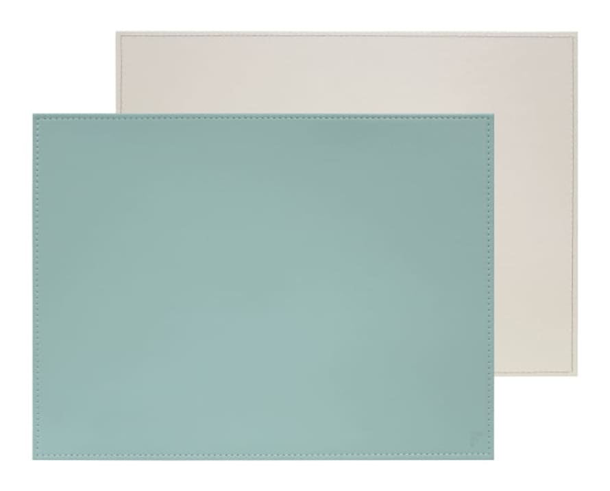 Freeform Set of 2 Faux Leather Rectangle Placemats