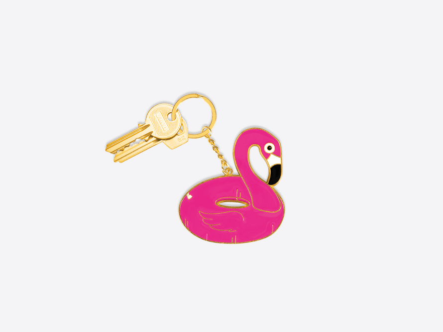 DOIY Design Pink Pool Float Oversize Keychain
