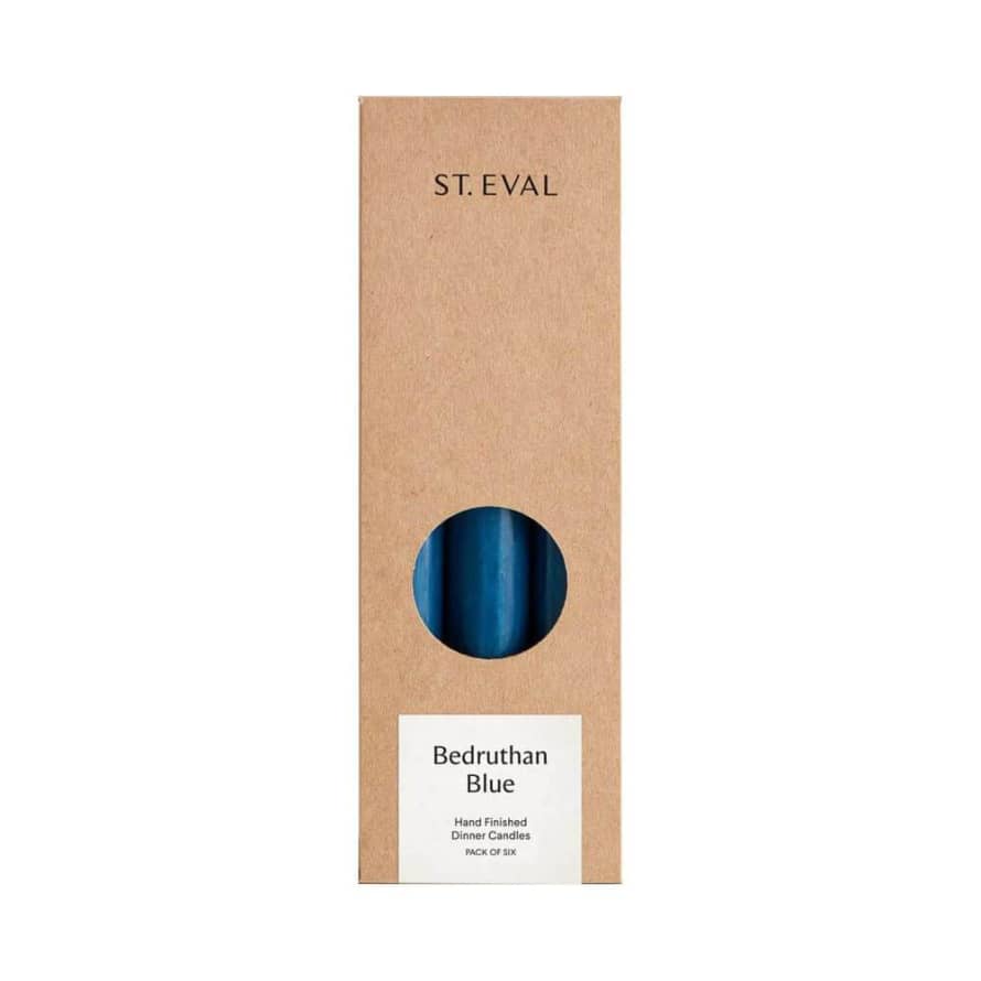 St Eval Candle Company Bedruthan Blue Dinner Candle Pack 
