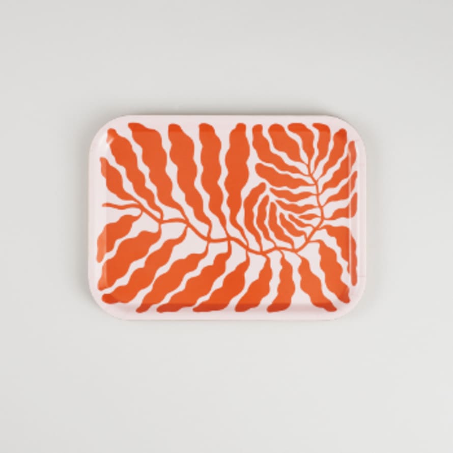 Wrap Leaves Mini Red Plywood Tray