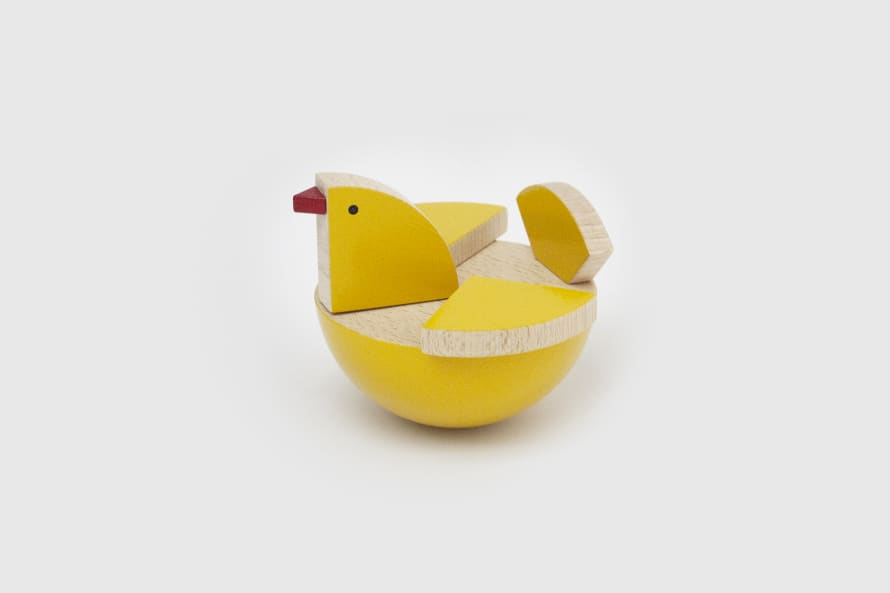 Kutulu Lala Movable Wooden Toy in Yellow