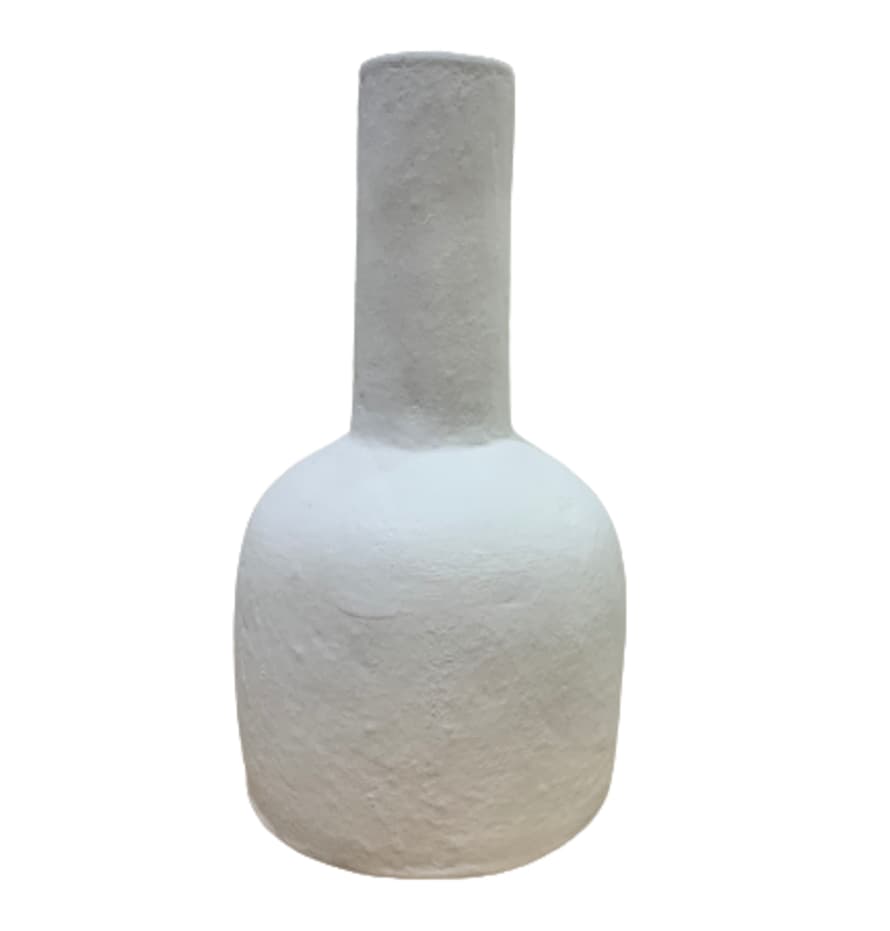 Medium Matt White Terracotta Vase